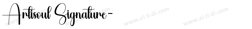 Artisoul Signature字体转换